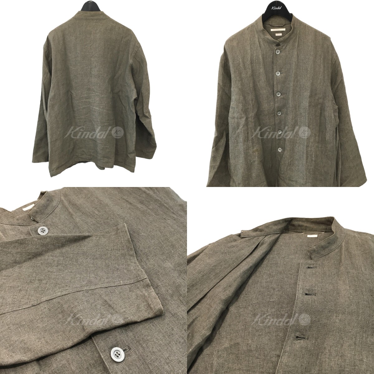 【中古】blurhms2021SS「Wash Linen Hospital Jacket」リネンホスピタルジャケット グレー サイズ：3【価格見直し】  | ブランド古着のカインドオル