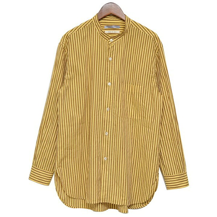楽天市場】【中古】CristaSeya バンドカラーストライプシャツ イエロー 
