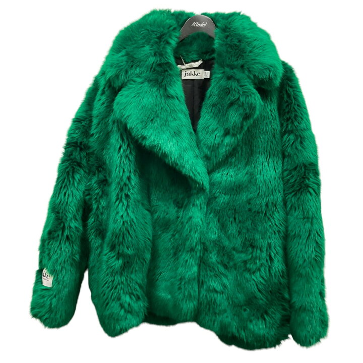 楽天市場】【中古】Jakke フェイクファーコート グリーン サイズ：42 