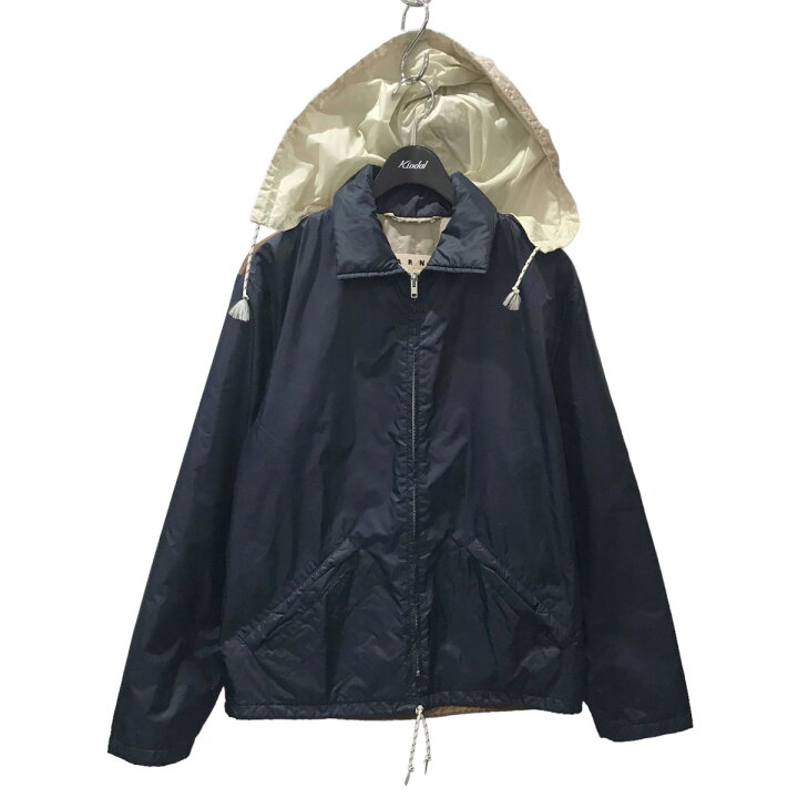 楽天市場】【中古】MARNIジップアップナイロンジャケット ネイビー 