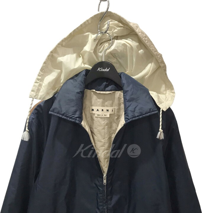 楽天市場】【中古】MARNIジップアップナイロンジャケット ネイビー 