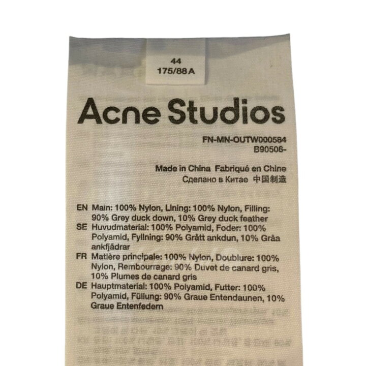 楽天市場】【中古】ACNE STUDIOS 21AW ダウンジャケット ブラック 