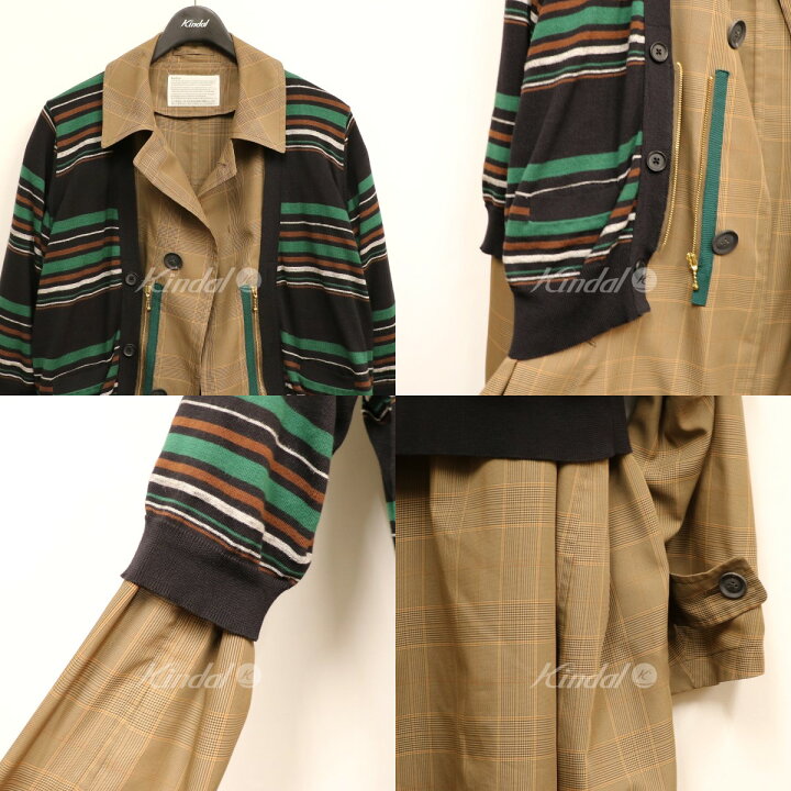 楽天市場】【中古】kolor 21SSニットドッキングポリエステルチェック 
