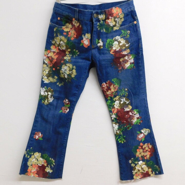 楽天市場】【中古】GUCCI フラワー花柄デニムパンツジーンズ  