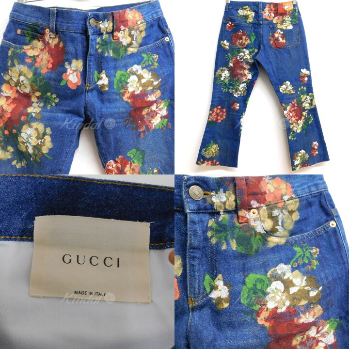 楽天市場】【中古】GUCCI フラワー花柄デニムパンツジーンズ 