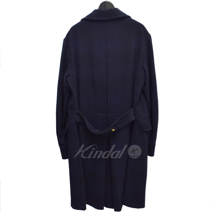 楽天市場】【中古】FORTELA チェックダブルチェスターコート ネイビー 