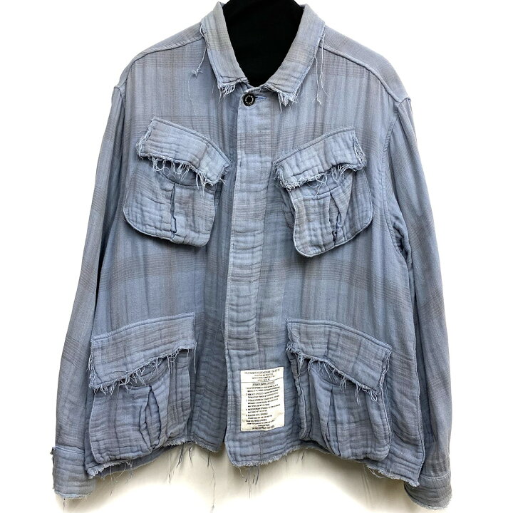 楽天市場】【中古】DAIRIKU 21SSDouble Gauze Check Fatigue Jacket 