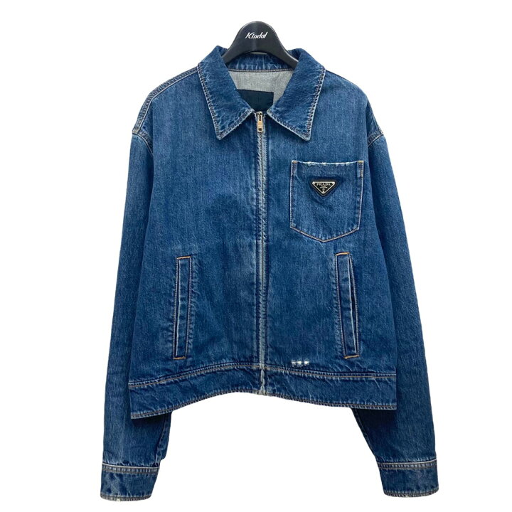 楽天市場】【中古】PRADA 2022SS デニムブルゾンジャケット インディゴ  