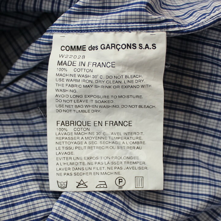 楽天市場】【中古】COMME des GARCONS SHIRT 稀少 ねじれ チェック 