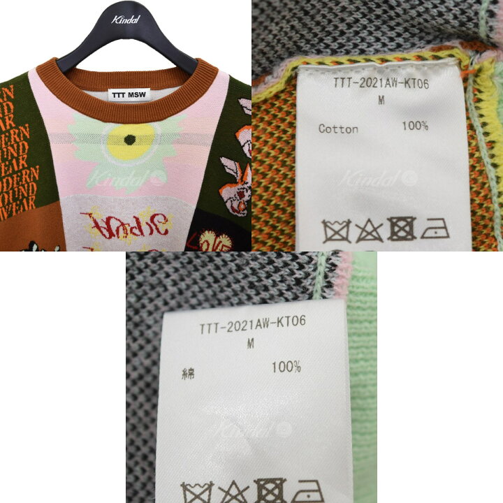 楽天市場】【中古】TTT MSW PATCHWORK PULLOVER KNIT パッチワーク  