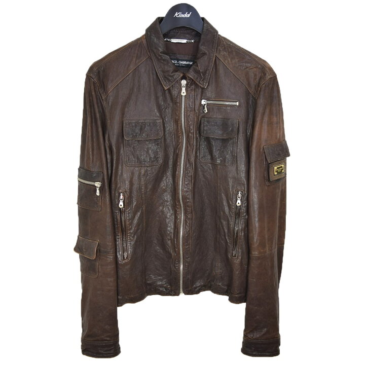 楽天市場】【中古】DOLCE＆GABBANA ヴィンテージ加工ラムレザー 