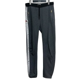 【中古】BURBERRY　TEEN side panel track pants サイドロゴプリントスウェットトラックパンツ グレー×ブラック サイズ：14Y 【271122】（バーバリー）