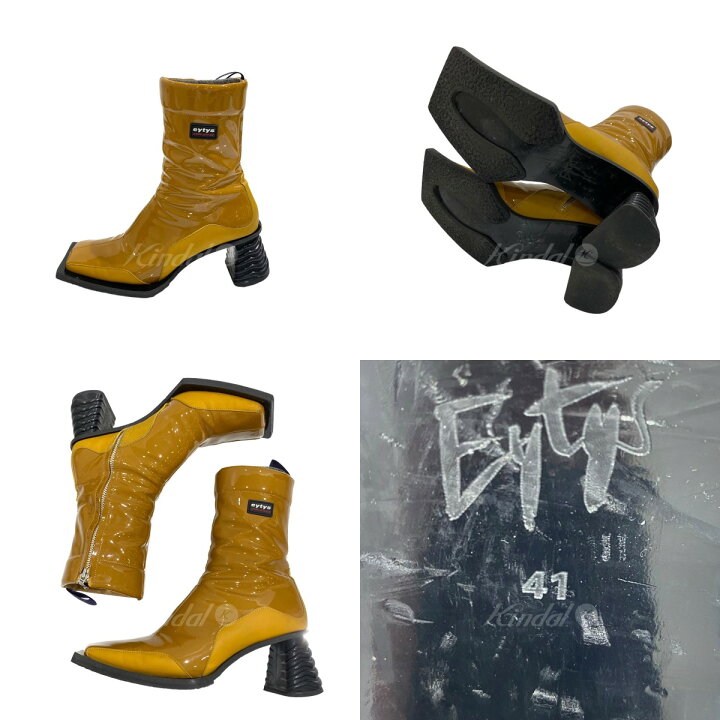 楽天市場】【中古】EYTYS GAIA サイドジップブーツ スクエアトゥ 