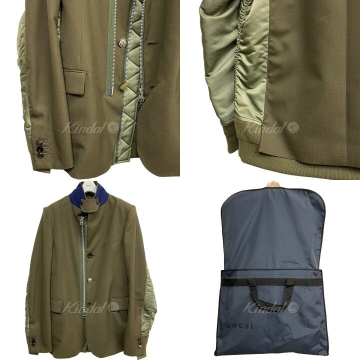楽天市場】【中古】sacai 21SS Suiting×MA-1ボンバー×テーラード  