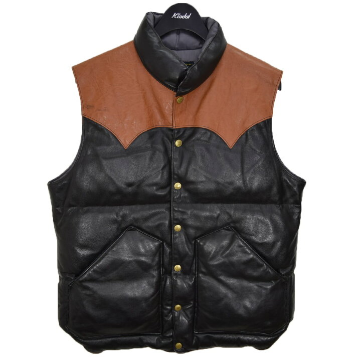 楽天市場】【中古】RAINBOW COUNTRY ALL Leather Down Vest Horsehide 