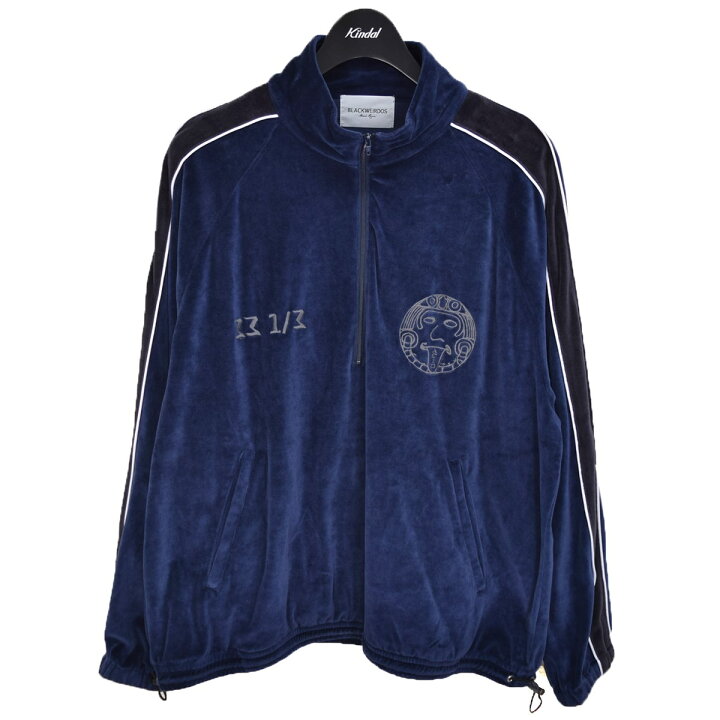 楽天市場】【中古】BLACK WEIRDOS VELOR TRACK SWEATER ハーフジップ 