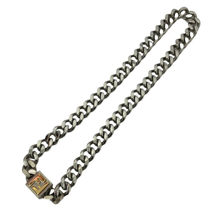 楽天市場】【中古】FENDIカーブチェーンネックレス シルバー【価格 