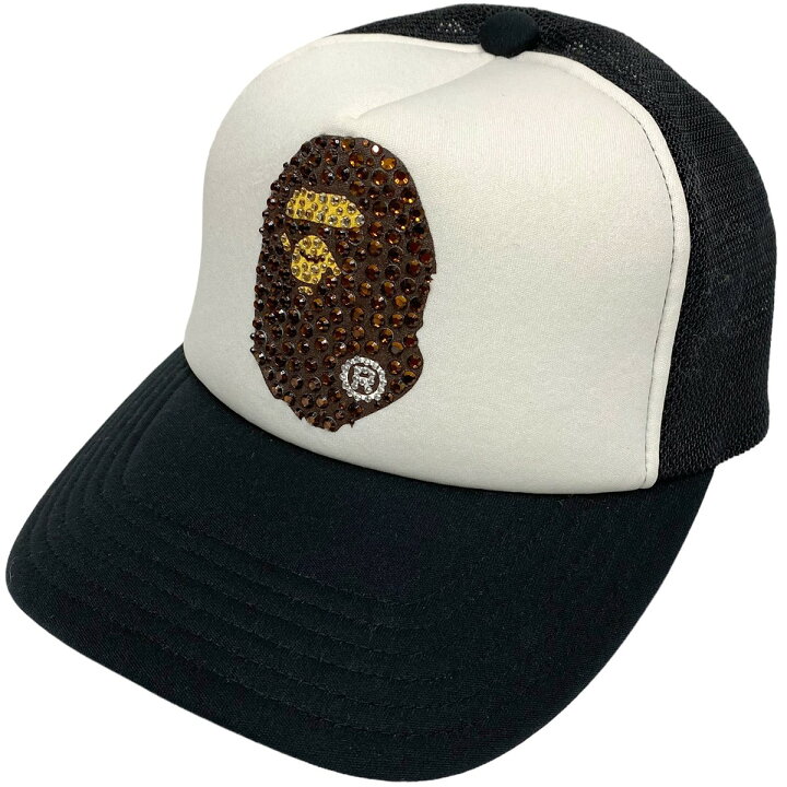 楽天市場】【中古】A BATHING APE 22SS APE HEAD CRYSTAL STONE MESH 