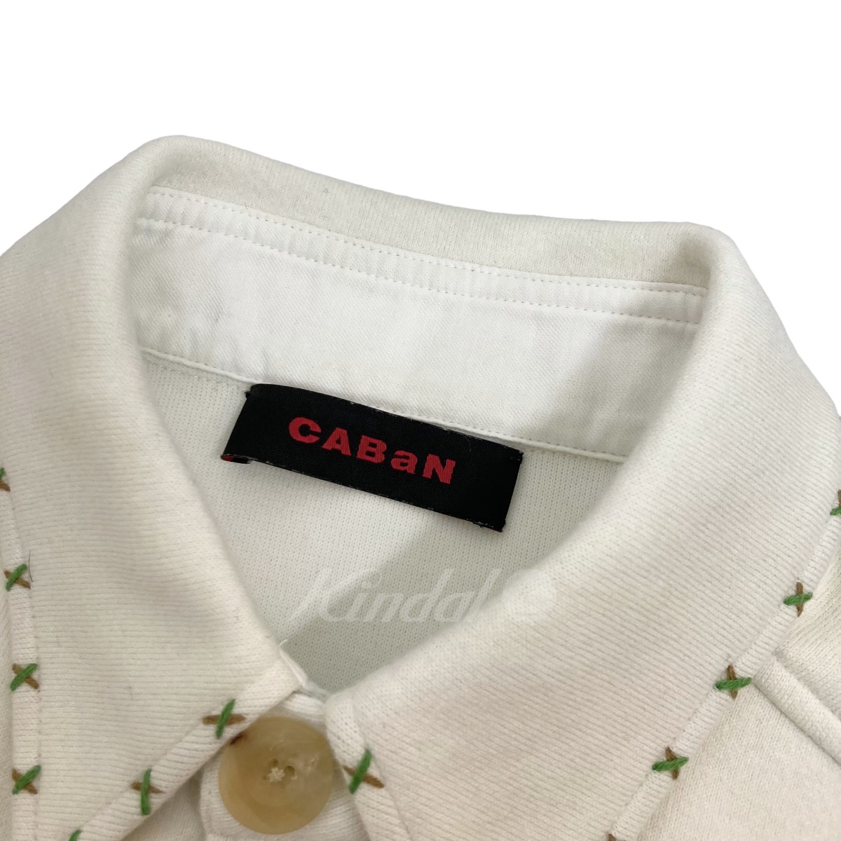 素敵でユニークな CABaN コットンカシミヤ ステッチワークシャツ