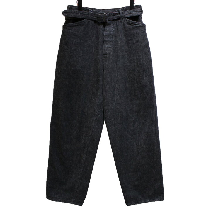 楽天市場】【中古】COMOLI 21SS デニムベルテッドパンツ ブラック 