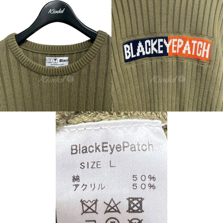楽天市場】【中古】BlackEyePatch 2021AW 2 TONE LOGO KNIT SWEATER 