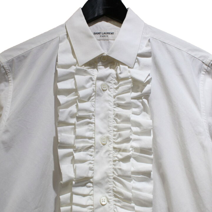 楽天市場】【中古】SAINT LAURENT PARIS 14AW フロントフリルシャツ 