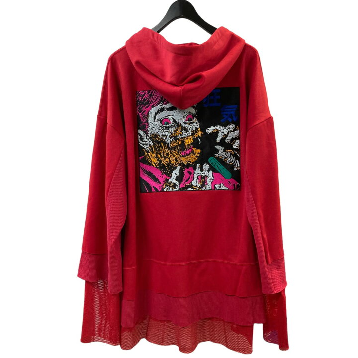 楽天市場】【中古】KIDILL狂気刺繍レイヤードパーカー レッド サイズ 