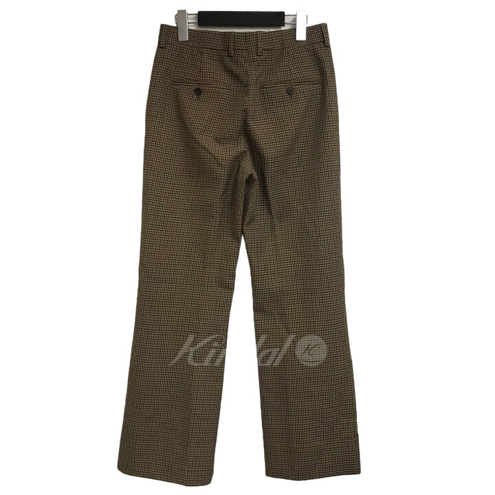 楽天市場】【中古】CELINE21SS ブーツカットウールチェックパンツ 