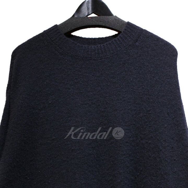 楽天市場】【中古】COMOLI 21AW カシミヤクルーネックニット ネイビー  