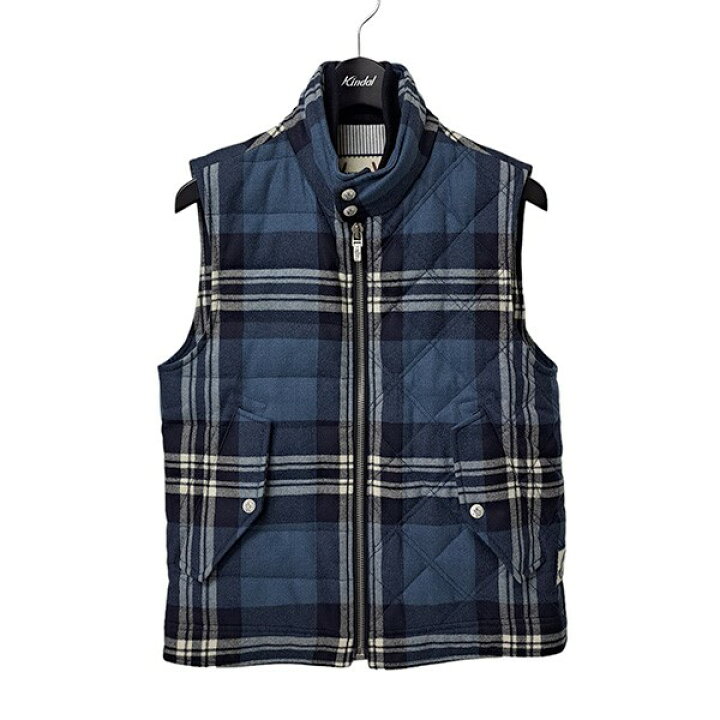 楽天市場】【中古】MONCLER GAMME BLEUウールチェックダウンベスト 