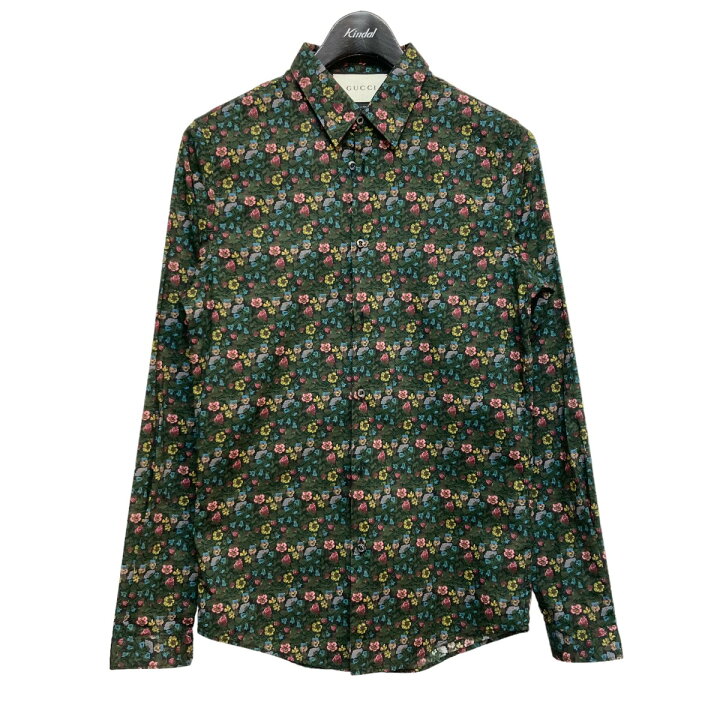 楽天市場】【中古】GUCCI 花柄長袖シャツ グリーン サイズ：36 