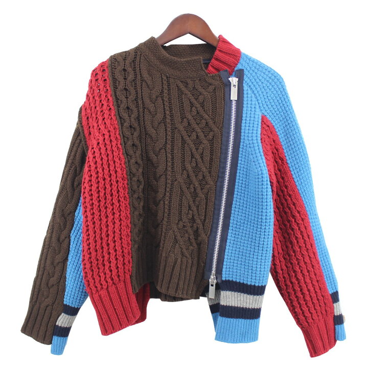 楽天市場】【中古】sacai 18AW Asymmetry Knit ニット セーター 