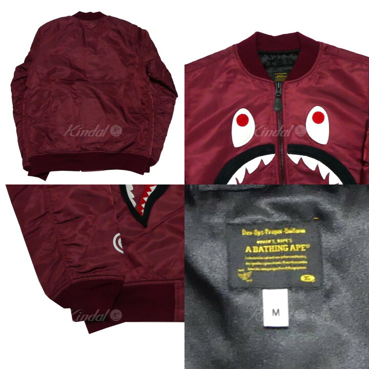 楽天市場】【中古】A BATHING APE シャーク MA-1 ボンバーブルゾン 