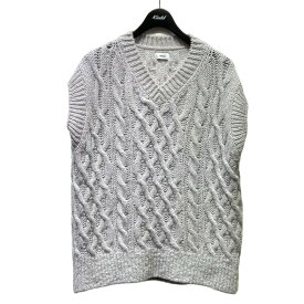 【中古】ALLEGEMohair Cable Knit Vest グレー サイズ：1【価格見直し】