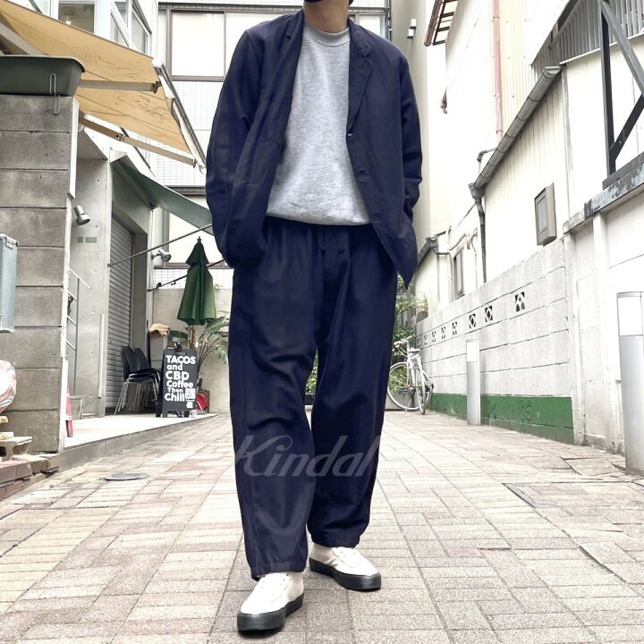 楽天市場】【中古】COMOLI 21AW ウールシルクドローストリングパンツ 