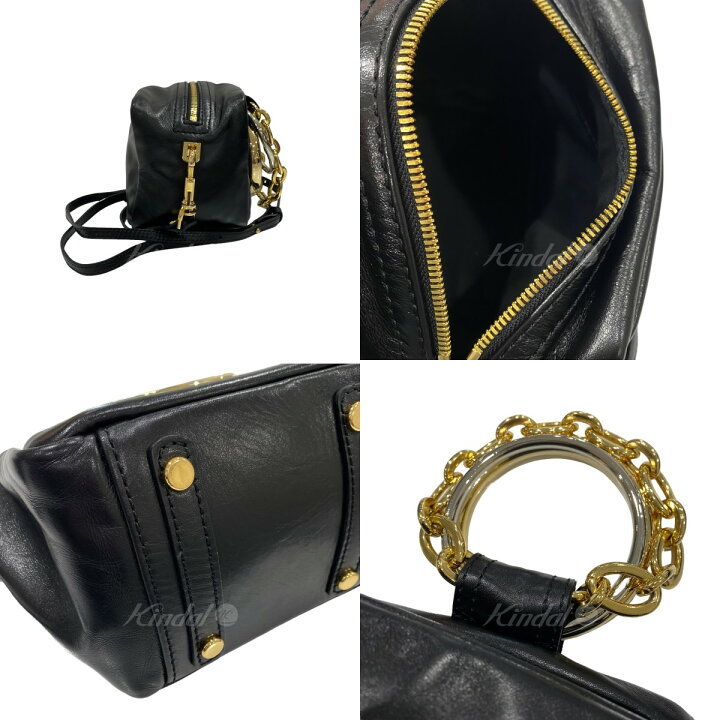 楽天市場】【中古】sacaiBangles Cube Bag 2WAYレザーバッグ ブラック 