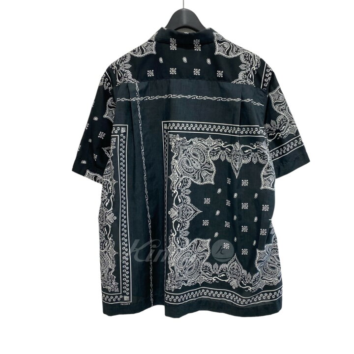 楽天市場】【中古】sacai バンダナ柄 切替半袖シャツ ブラック サイズ 