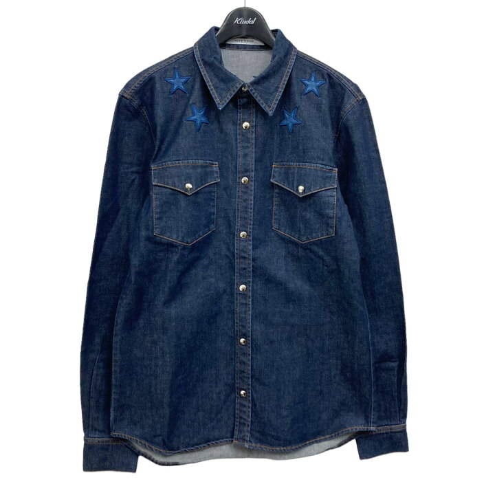 楽天市場】【中古】GIVENCHYスターパッチデニムシャツ インディゴ  
