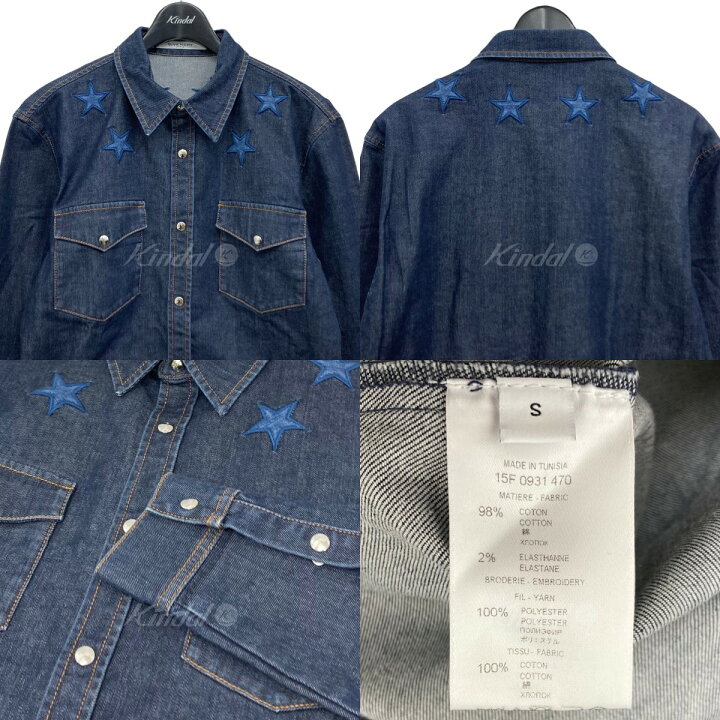 楽天市場】【中古】GIVENCHYスターパッチデニムシャツ インディゴ  