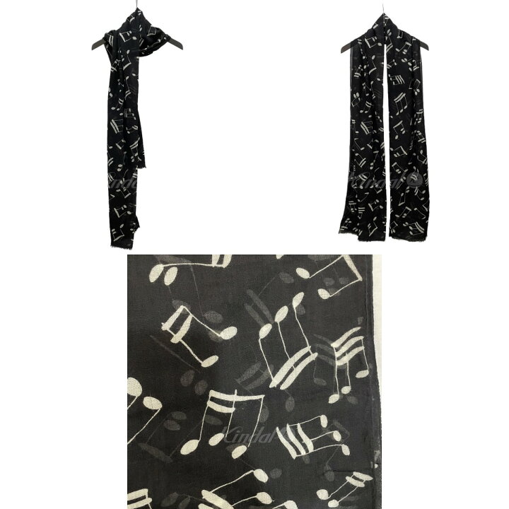 楽天市場】【中古】SAINT LAURENT PARIS音符ストール ブラック【価格  