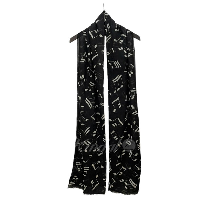 楽天市場】【中古】SAINT LAURENT PARIS音符ストール ブラック【価格  