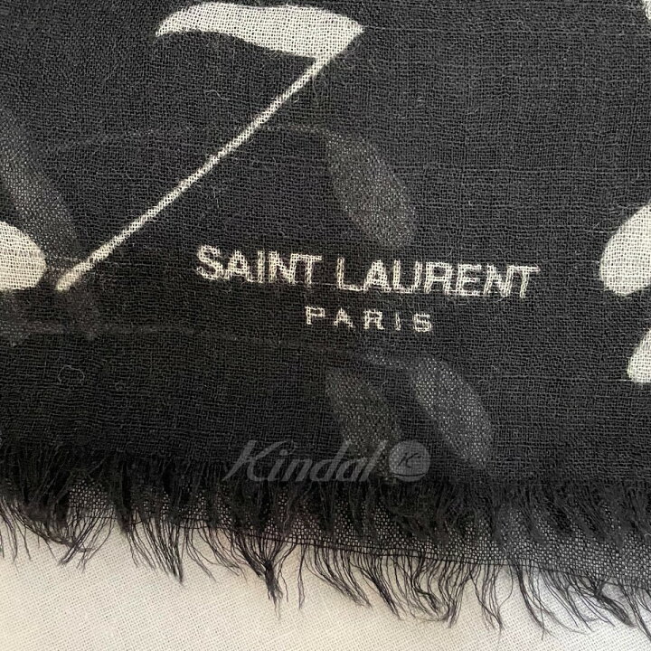 楽天市場】【中古】SAINT LAURENT PARIS音符ストール ブラック【価格  