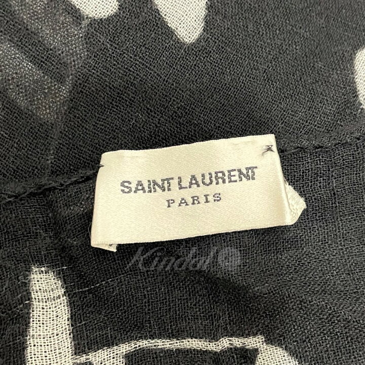 楽天市場】【中古】SAINT LAURENT PARIS音符ストール ブラック【価格  