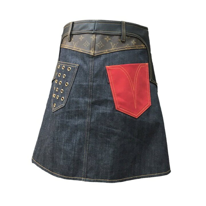 楽天市場】【中古】LOUIS VUITTON モノグラムレザー切替デニム  