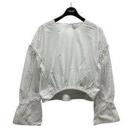 【中古】3．1 phillip lim　「CROPPED TOP WITH PIPING／GATHERING」ボリュームスリーブブラウス ホワイト サイズ：2 【250223】（スリーワンフィリップリム）