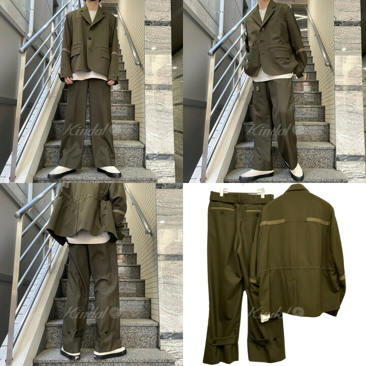 楽天市場】【中古】sacai 22SS Suiting Mix 3B Jacket＆Suiting Pants 