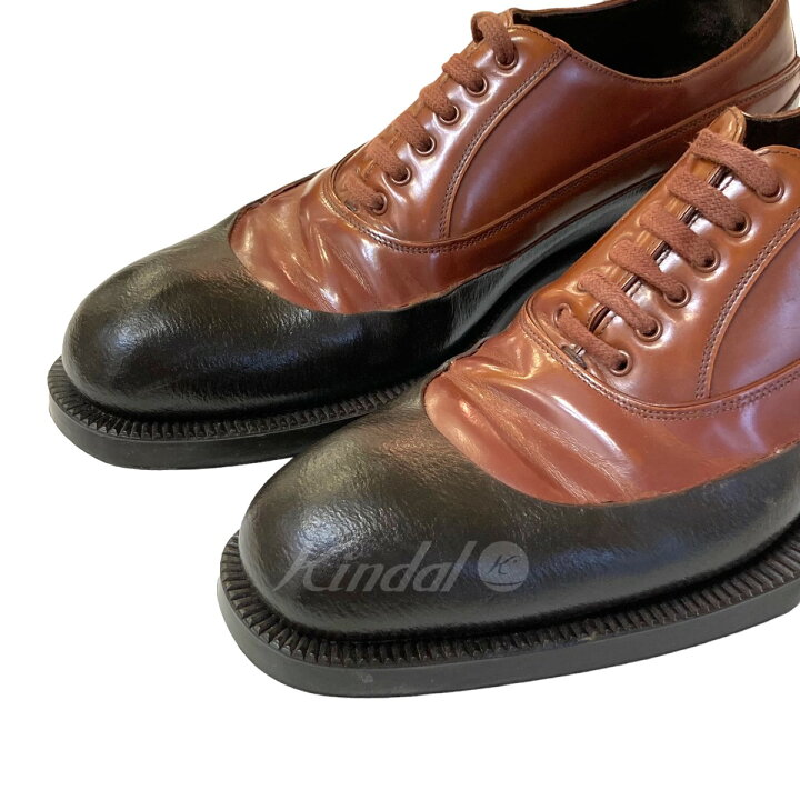 楽天市場】【中古】PRADA 12AW ラバーソールバイカラーレザーシューズ  