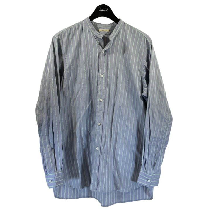 楽天市場】【中古】HEUGN Rob バンドカラーシャツ ブルー×グリーン 