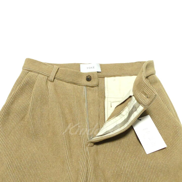 楽天市場】【中古】YOKE 19AW KNIT CORDUROY 2TUCK WIDE PANTS ニット 