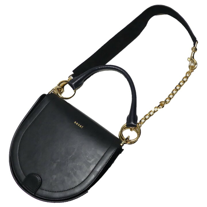 楽天市場】【中古】sacaiチェーン レザー 2WAY ハンド ショルダー 